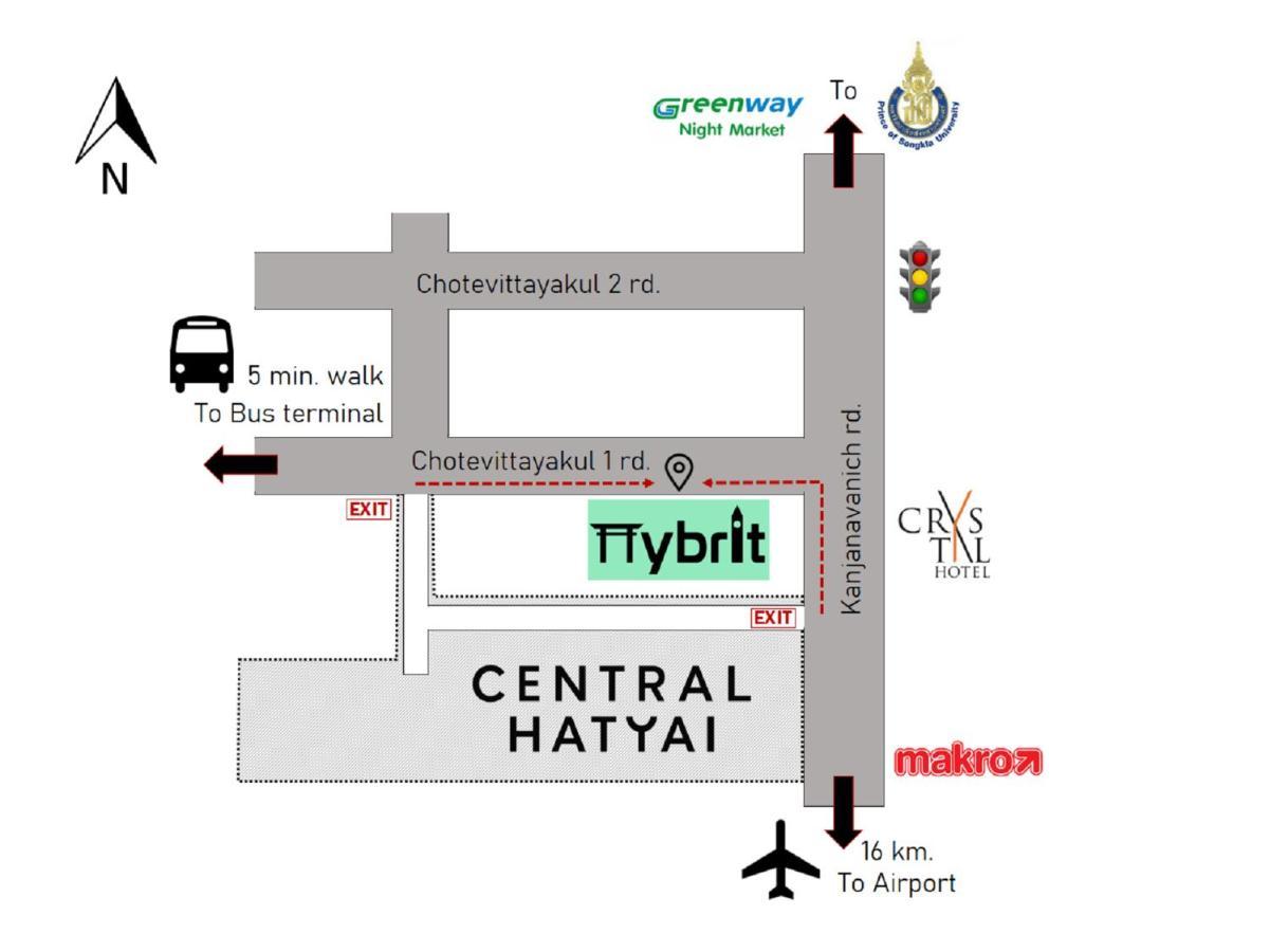 Hybrit Hostel&Cafe Hat Yai Exteriör bild